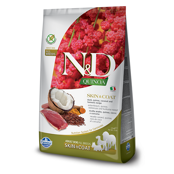 Farmina Natural & Delicious Quinoa Functional Skin & Coat Duck for Dogs 藜麥天然鴨肉毛皮護理成犬糧 2.5kg